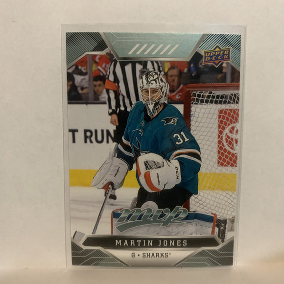 #62 Martin Jones San Jose Sharks 2019-20 Upper Deck MVP Hockey Card LI