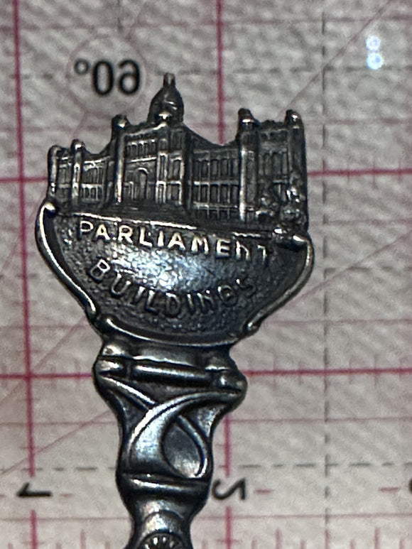 Parliament Buildings Victoria British Columbia Silver Plated  Souvenir Spoon