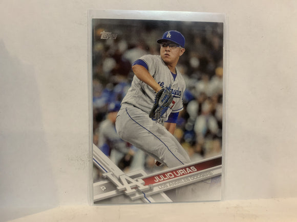 #582 Julio Urias Los Angeles Dodgers 2017 Topps Series 2 Baseball Card MZ3