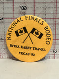 Nationals Finals Rodeo Intra Kabet Travel Vegas '92 Button Pinback