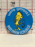 We're Grrreat Lion Mascot Red Deer College Button Pinback