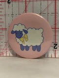 Lamb Sheep Cartoon Pink Button Pinback