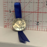 Forget Me Not Ribbon Lapel Hat Pin