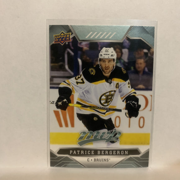 #19 Patrice Bergeron Boston Bruins 2019-20 Upper Deck MVP Hockey Card LI