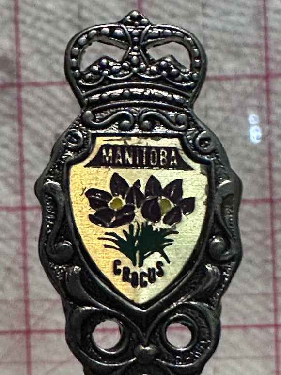 Virden Manitoba Crocus Flower  Souvenir Spoon