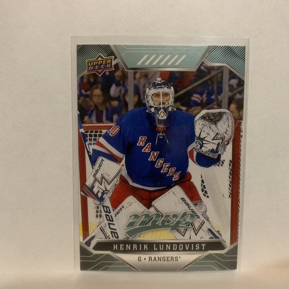 #201 Henrik Lundovist New York Rangers 2019-20 Upper Deck MVP Hockey Card LJ