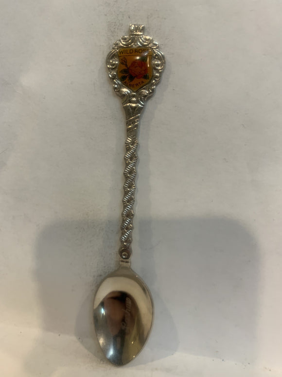 Basshaw Wild Rose Alberta Souvenir Spoon