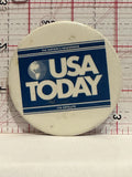 USA Today The Nations Newspaper Via Satellite Button Pinback