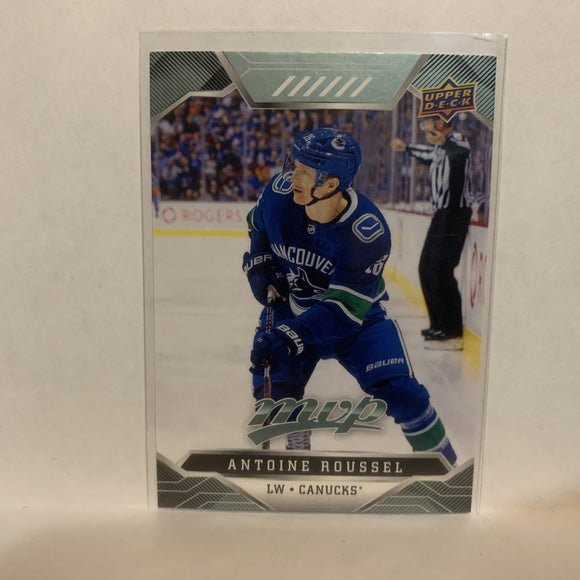 #128 Antoine Roussel Vancouver Canucks 2019-20 Upper Deck MVP Hockey Card LJ