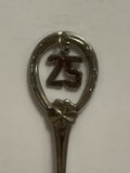 Happy 25th Anniversary Souvenir Spoon