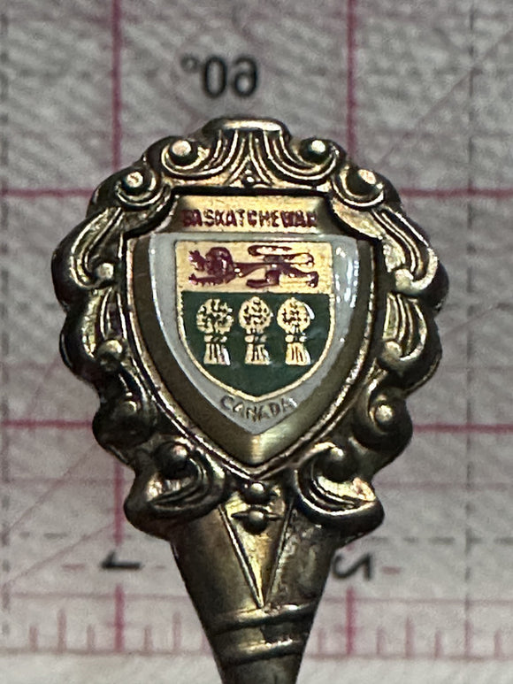 Saskatchewan Canada Crest Emblem  Souvenir Spoon
