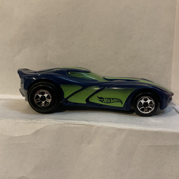 Blue  Mcdonalds Stock Racer ©2015 Hot Wheels AE