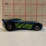 Blue  Mcdonalds Stock Racer ©2015 Hot Wheels AE
