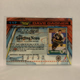 #117 Dave Gagner Minnesota North Stars 1991-92 Topps Stadium Club Hockey Card LK