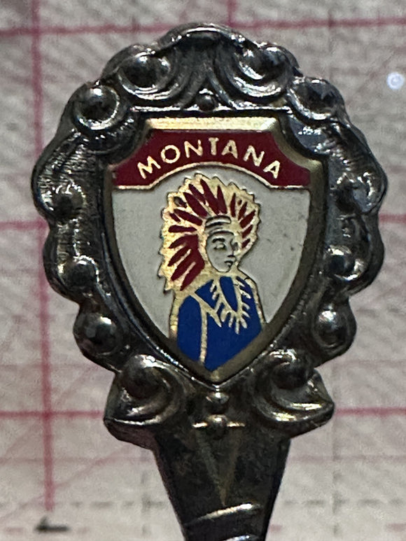 Montana Native Chief  Souvenir Spoon