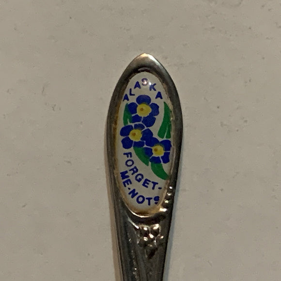 Alaska Forget Me Nots Collectable Souvenir Spoon BC
