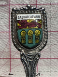 Saskatchewan Crest Emblem Prairie Lily Silver Plated  Souvenir Spoon