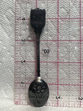 Saskatchewan Crest Emblem Prairie Lily Silver Plated  Souvenir Spoon