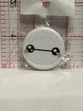Circles and Line Face Button Pinback