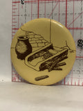 Corn Grounding Hut Button Pinback