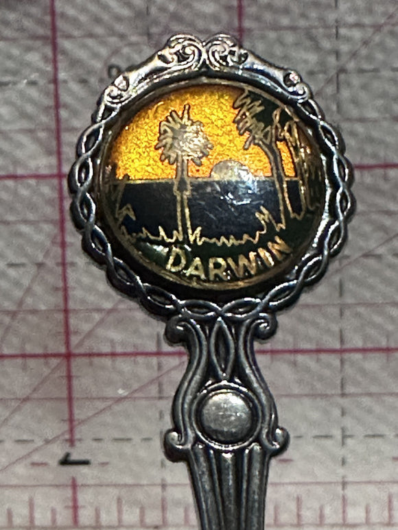 Derwin Australia Beach Sunset Silver Plated  Souvenir Spoon