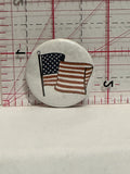 Waving American Flag USA Button Pinback