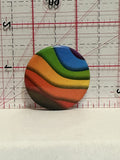 Rainbow Colour Lines Button Pinback