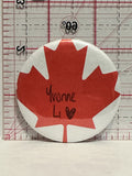 Canada Maple Leaf Yvonne Li Button Pinback