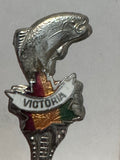 Victoria BC Salmon Fish Maple Leaf  Souvenir Spoon
