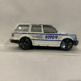 White NYPD Ford Explorer  Realtoy Diecast Car GD