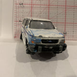 White NYPD Ford Explorer  Realtoy Diecast Car GD