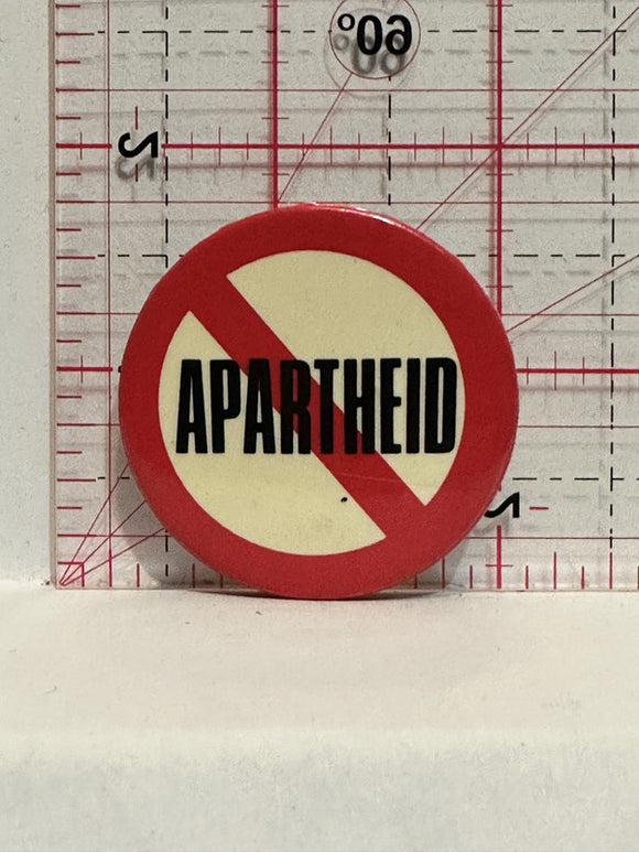 No Apartheid Button Pinback