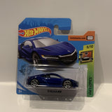Blue 17 Acura NSX 9/10 HW Exotics 2019 FYC34 199/250 Hot Wheels Short Card