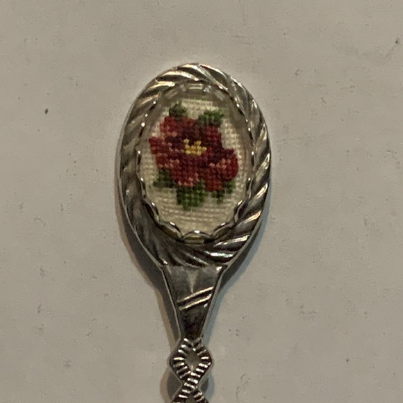 Canada Cross Stitch Rose Collectable Souvenir Spoon BE