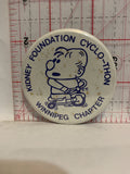Kidney Foundation Cyclo-Thon Winnipeg Chapter Button Pinback