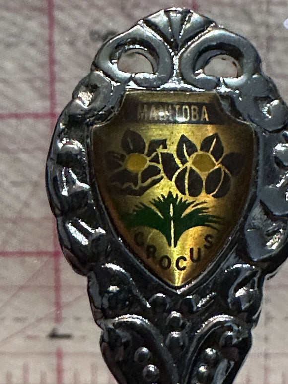 Manitoba Crocus Flower  Souvenir Spoon