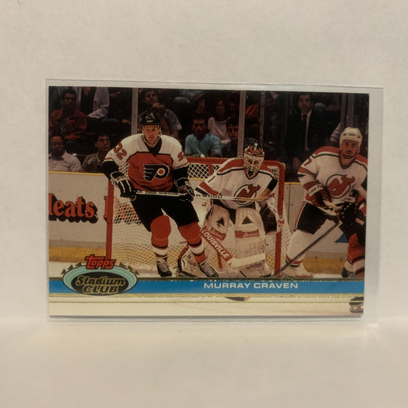 #176 Murray Craven Philadelphia Flyers 1991-92 Topps Stadium Club Hockey Card LN
