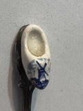 Clog Blue White Windmill Dezet 90  Souvenir Spoon