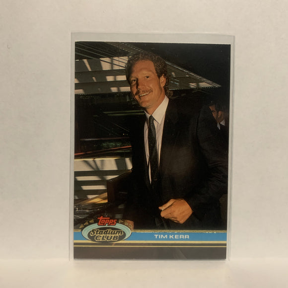 #130 Tim Kerr New York Rangers 1991-92 Topps Stadium Club Hockey Card LN