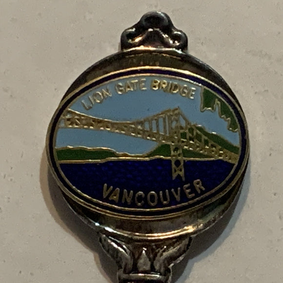 Lion Gate Bridge Vancouver BC Collectable Souvenir Spoon BE