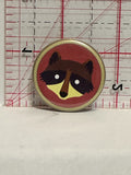 Raccoon Cartoon Logo Button Pinback