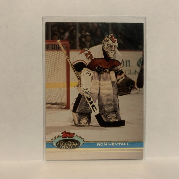 #173 Ron Hextall Philadelphia Flyers 1991-92 Topps Stadium Club Hockey Card LN