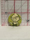 Green Elf Cartoon Button Pinback