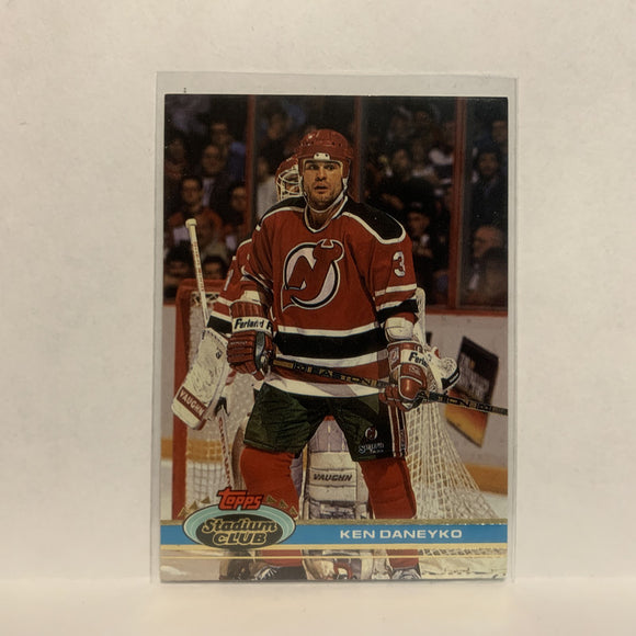 #103 Ken Daneyko New Jersey Devils 1991-92 Topps Stadium Club Hockey Card LN