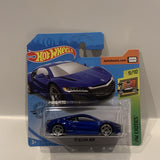 Blue 17 Acura NSX 9/10 HW Exotics 2019 FYC34 199/250 Hot Wheels Short Card
