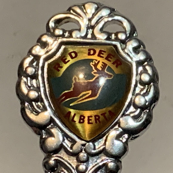 Red Deer Alberta Logo Collectable Souvenir Spoon BF