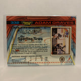 #332 Adam Graves New York Rangers 1991-92 Topps Stadium Club Hockey Card LN