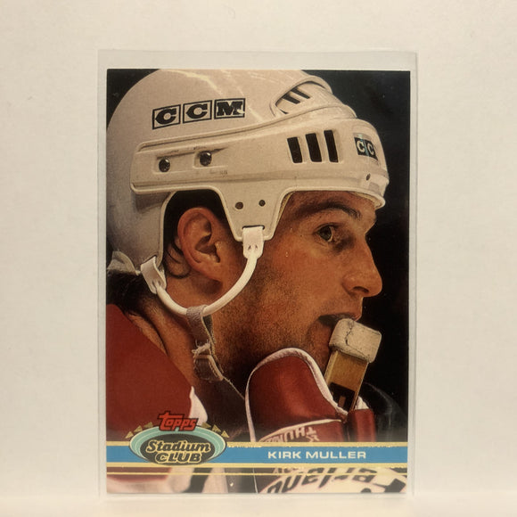 #193 Kirk Muller New Jersey Devils 1991-92 Topps Stadium Club Hockey Card LO