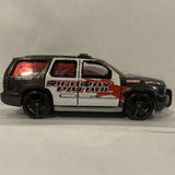 Black White '07 Chevy Tahoe Highway Patrol Hot Wheels Diecast Car GE