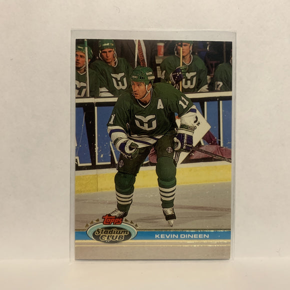 #162 Kevin Dineen Hartford Whalers 1991-92 Topps Stadium Club Hockey Card LO
